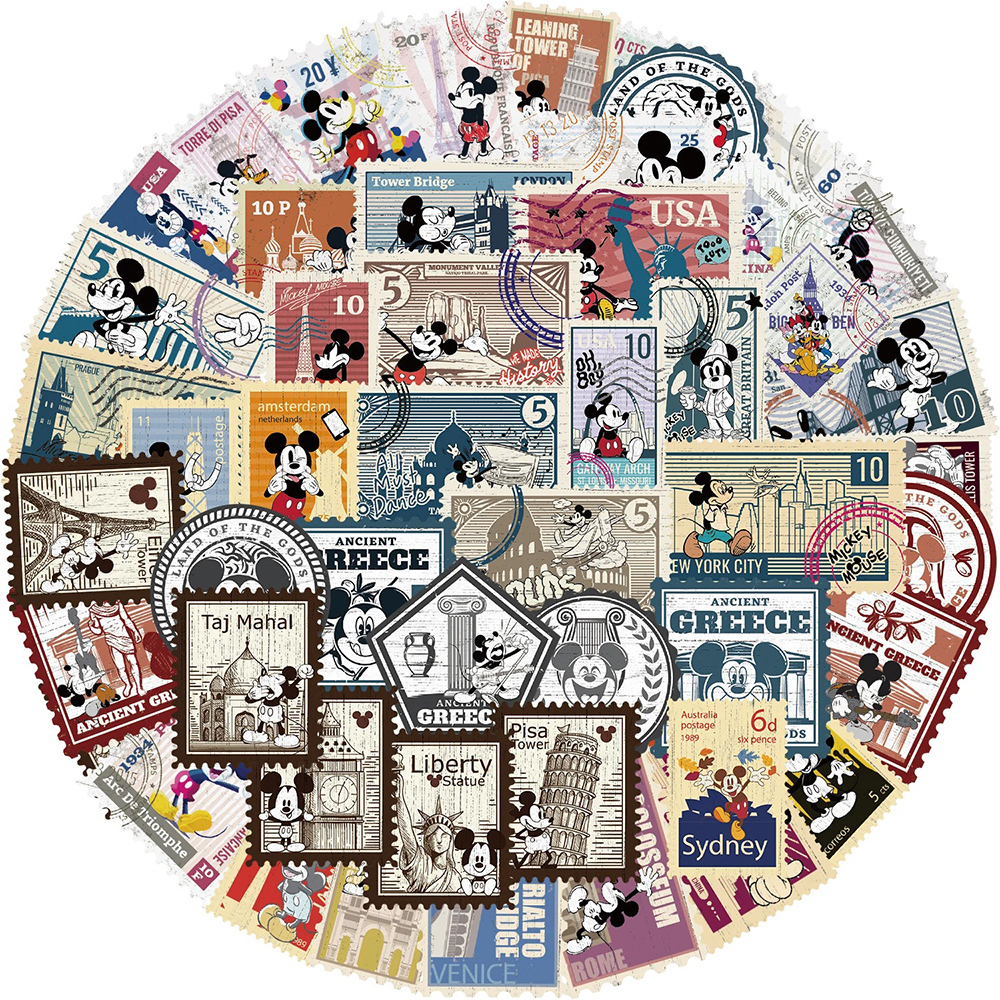 Kids Toys Vintage - 10/30/50pcs Vintage Disney Mickey Mouse Stamp
