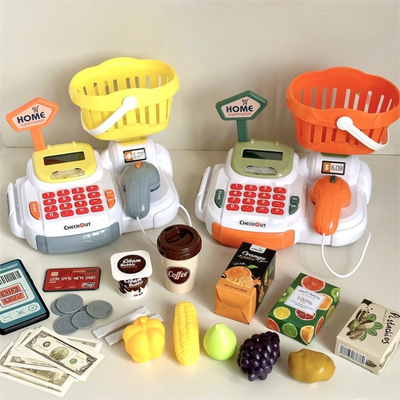 Kids Toys Shop - Cashier Toy Cash Register Playset Supermarket