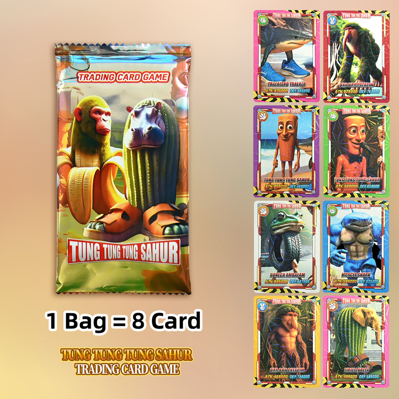 Kids Toys Usa - Italian Brainrot Collectible Card 8/288Pcs Tungtungtung