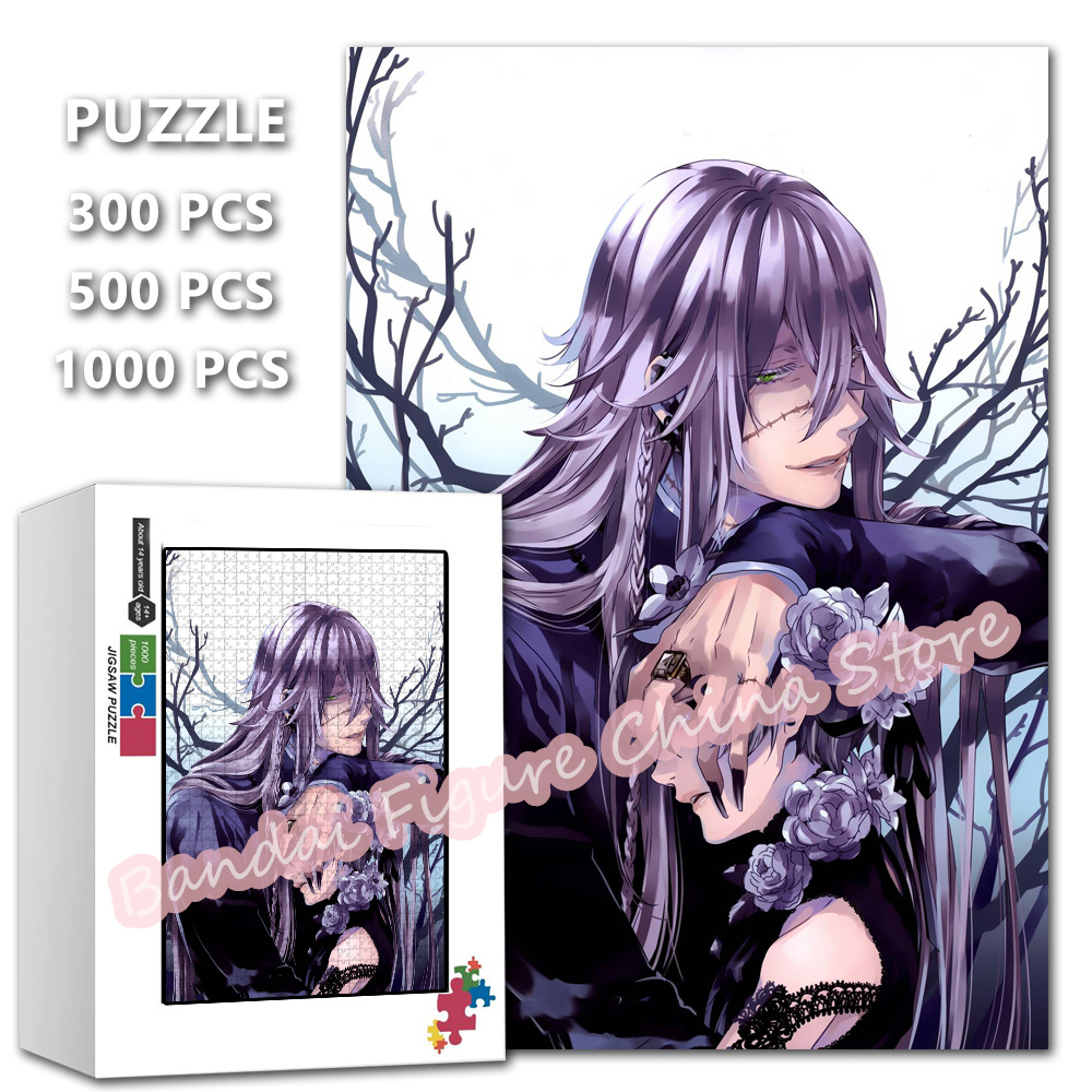 Kids Toys Under 500 - Black Butler Cartoon Print Puzzles Grim