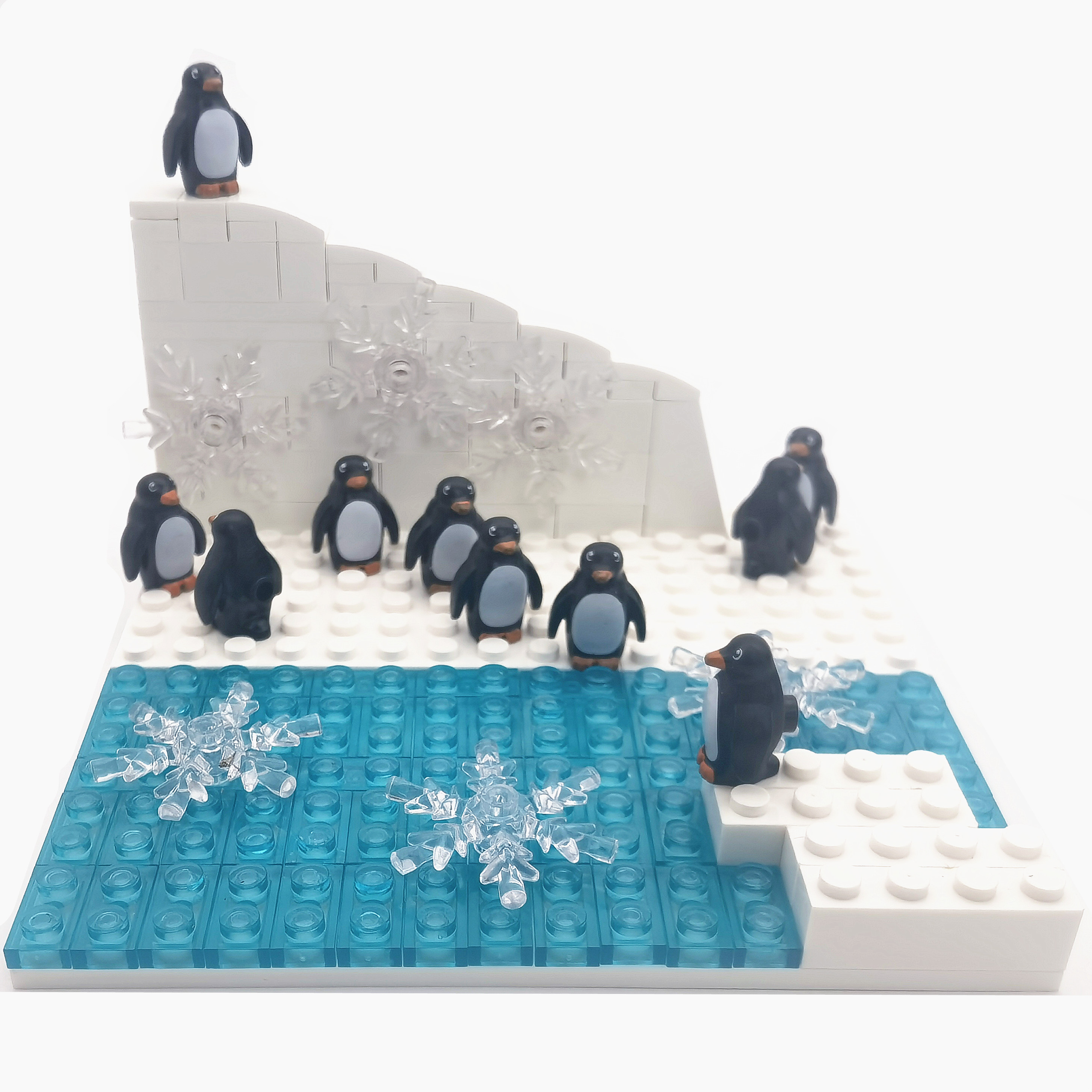 Kids Toys Under $10 - 10 Penguins Building Blocks with Baseplate