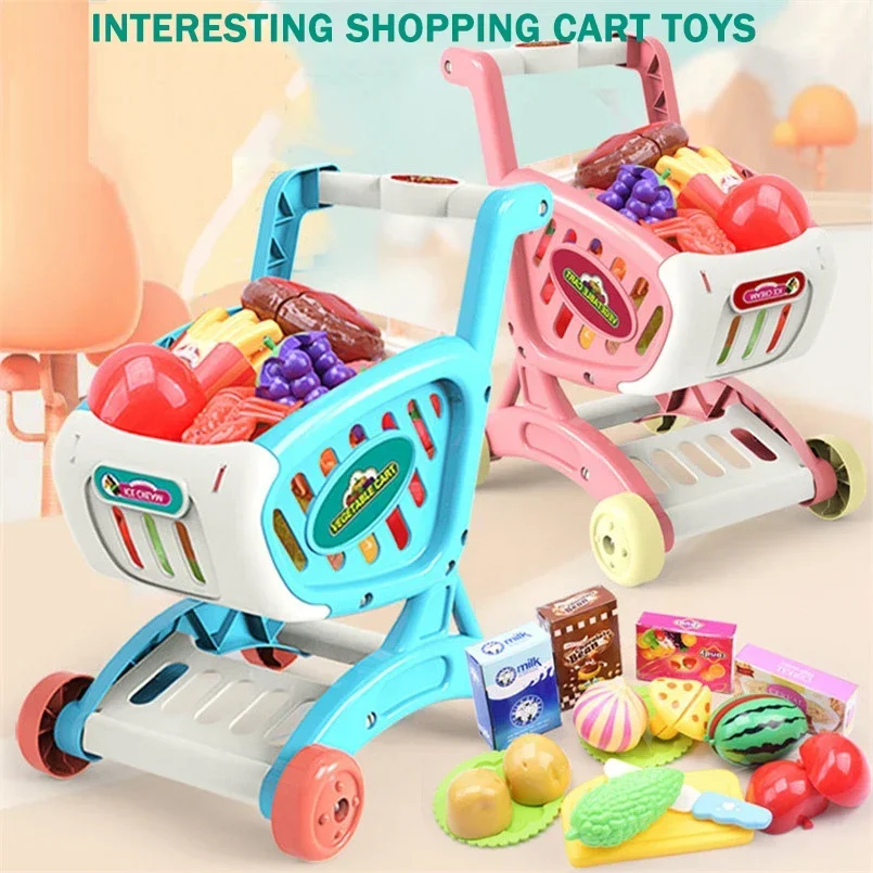 Kids Toys Shop - 15pcs Supermarket Shopping Cart Toy Set