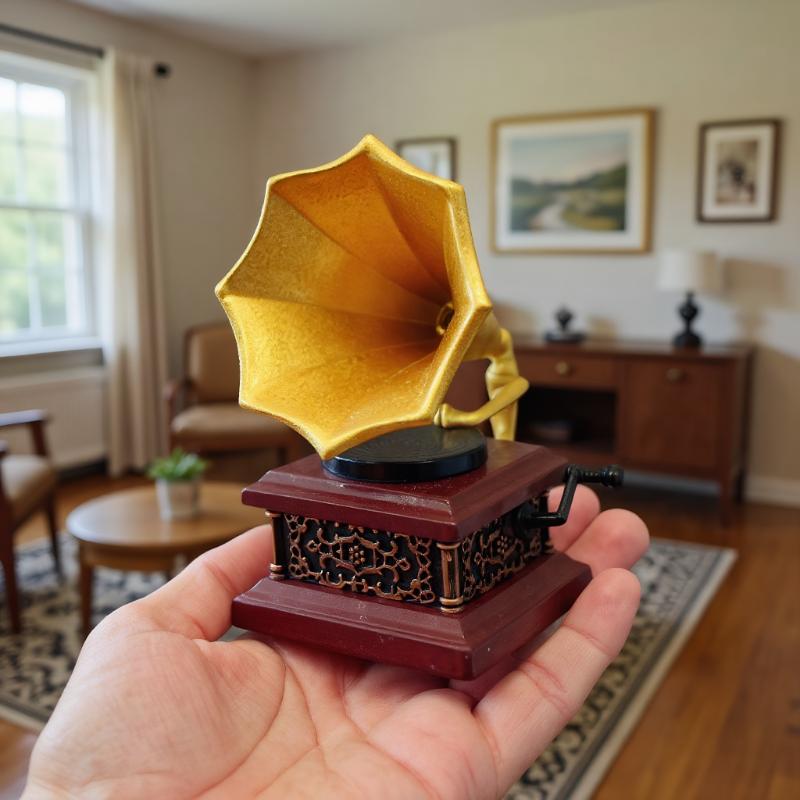 Kids Toys Vintage - Dollhouse Vintage Phonograph Miniatures Model Living