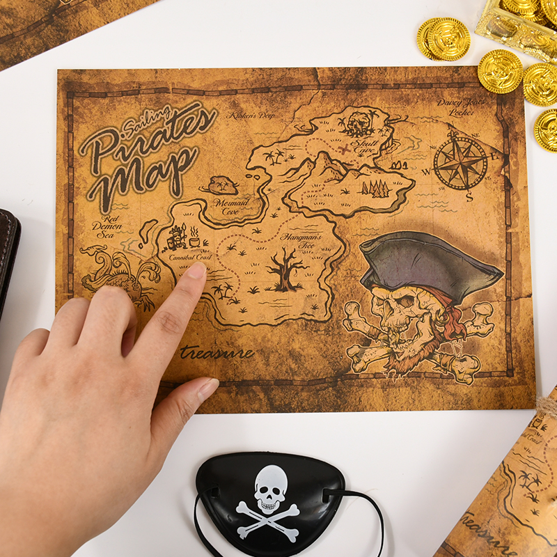 ！Pirate Adventure Treasure Map - Kids Toys Vintage ulasan dan harga
