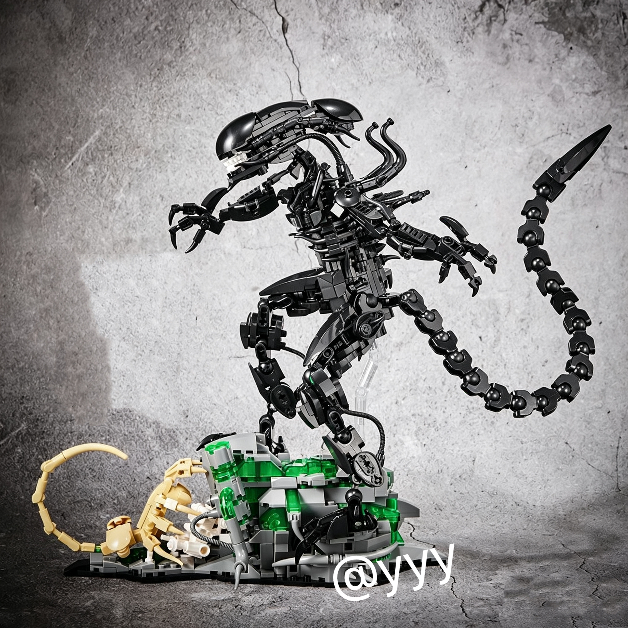 New/958PCS Black Alien Xenomor - Xenomorph Kids Toys ulasan dan harga
