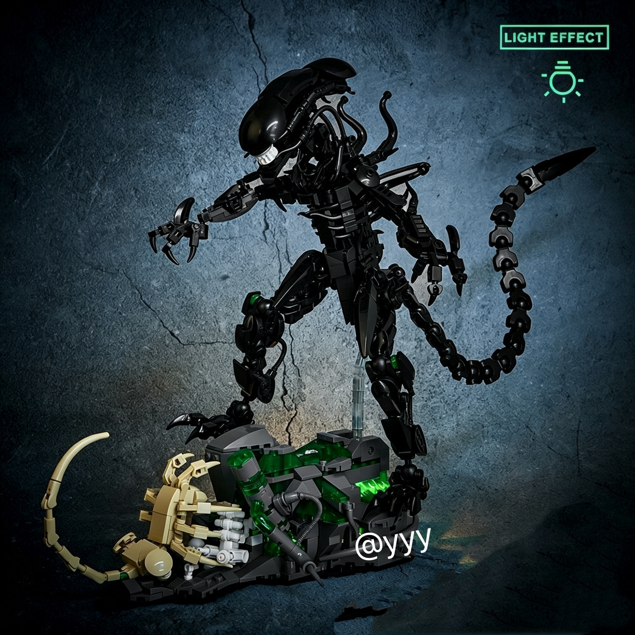 New/958PCS Black Alien Xenomor - Xenomorph Kids Toys ulasan dan harga