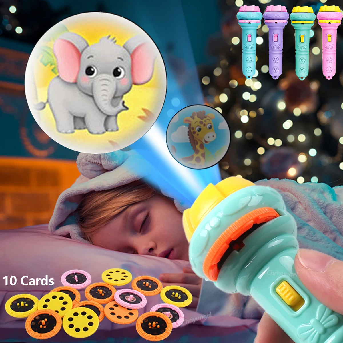 Kids Projector Torch with 10 S - Kids Toys Under $10 ulasan dan harga
