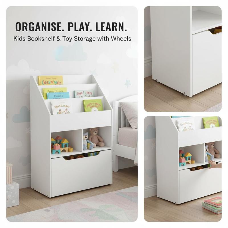 Kids Bookshelf, Toy Organiser, - Kids Toys Drawers ulasan dan harga