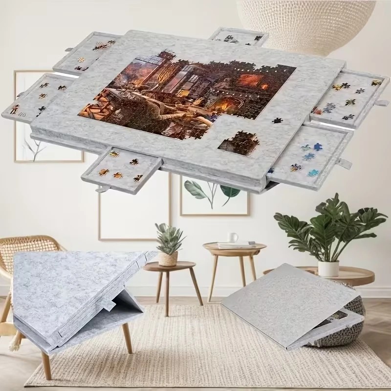 Portable Jigsaw Puzzle Table f - Kids Toys Drawers ulasan dan harga