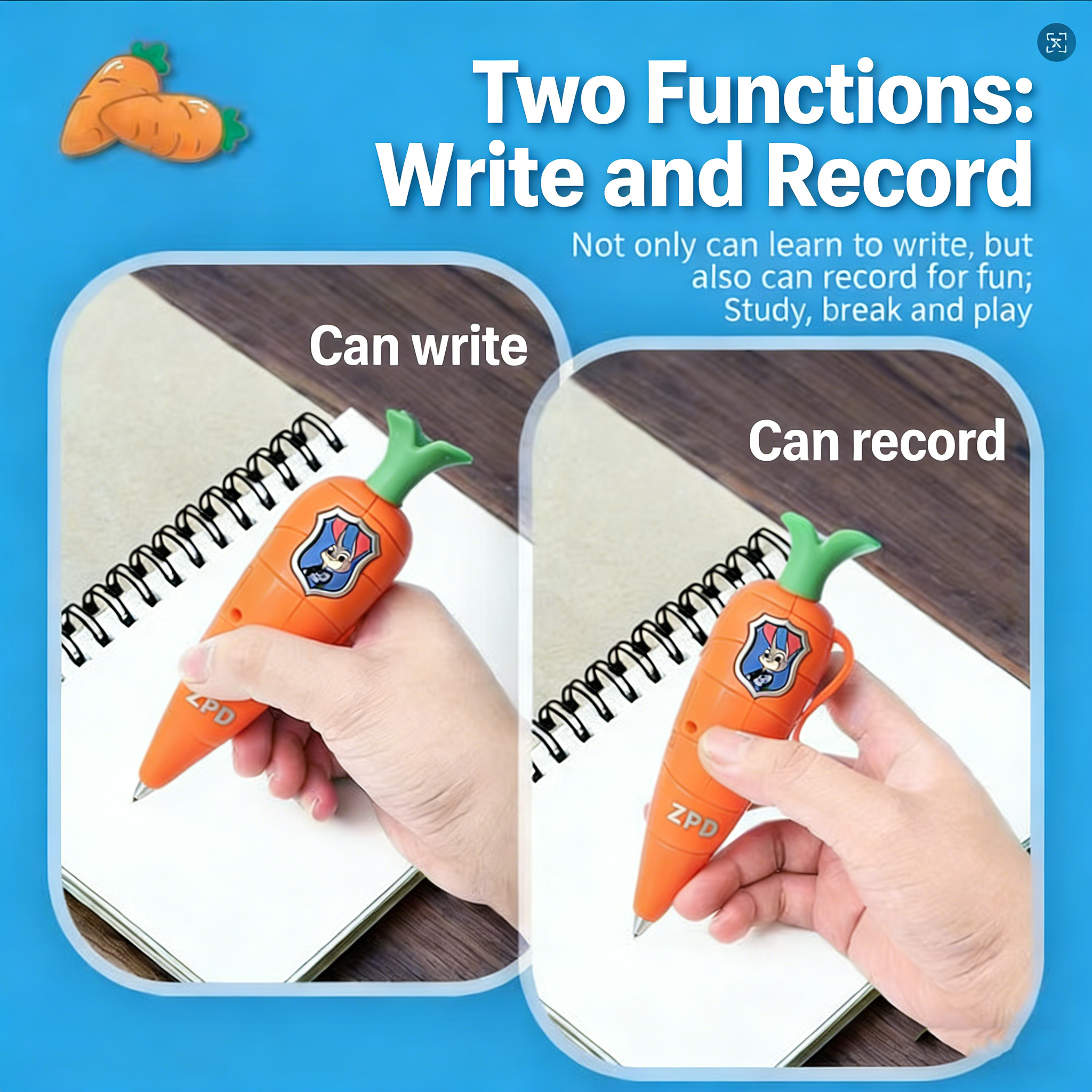 Zootopia 2 Carrot Recorder Pen - Kids Toys Usa ulasan dan harga