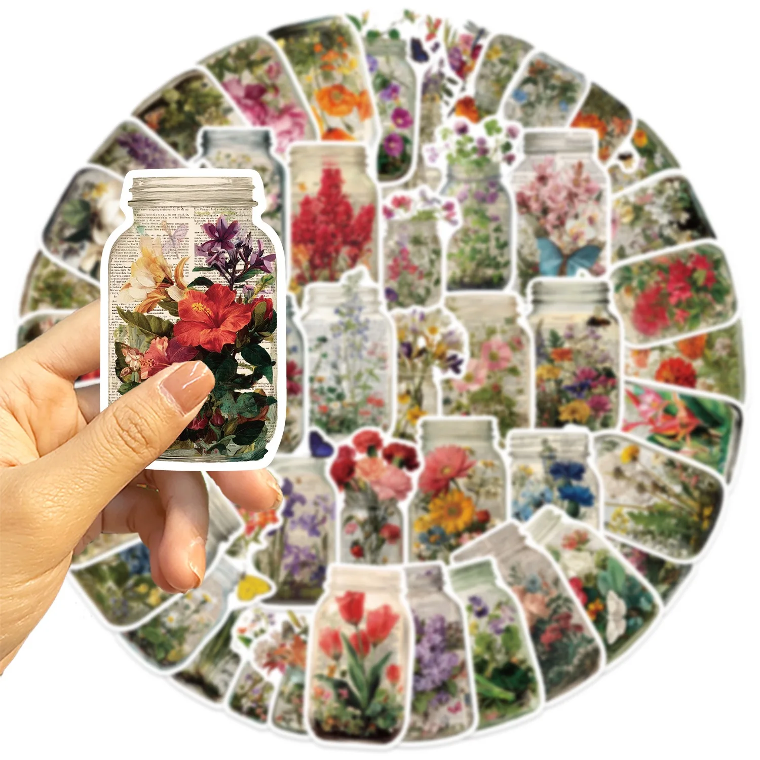50pcs Vintage Bottle Flower St - Kids Toys Vintage ulasan dan harga