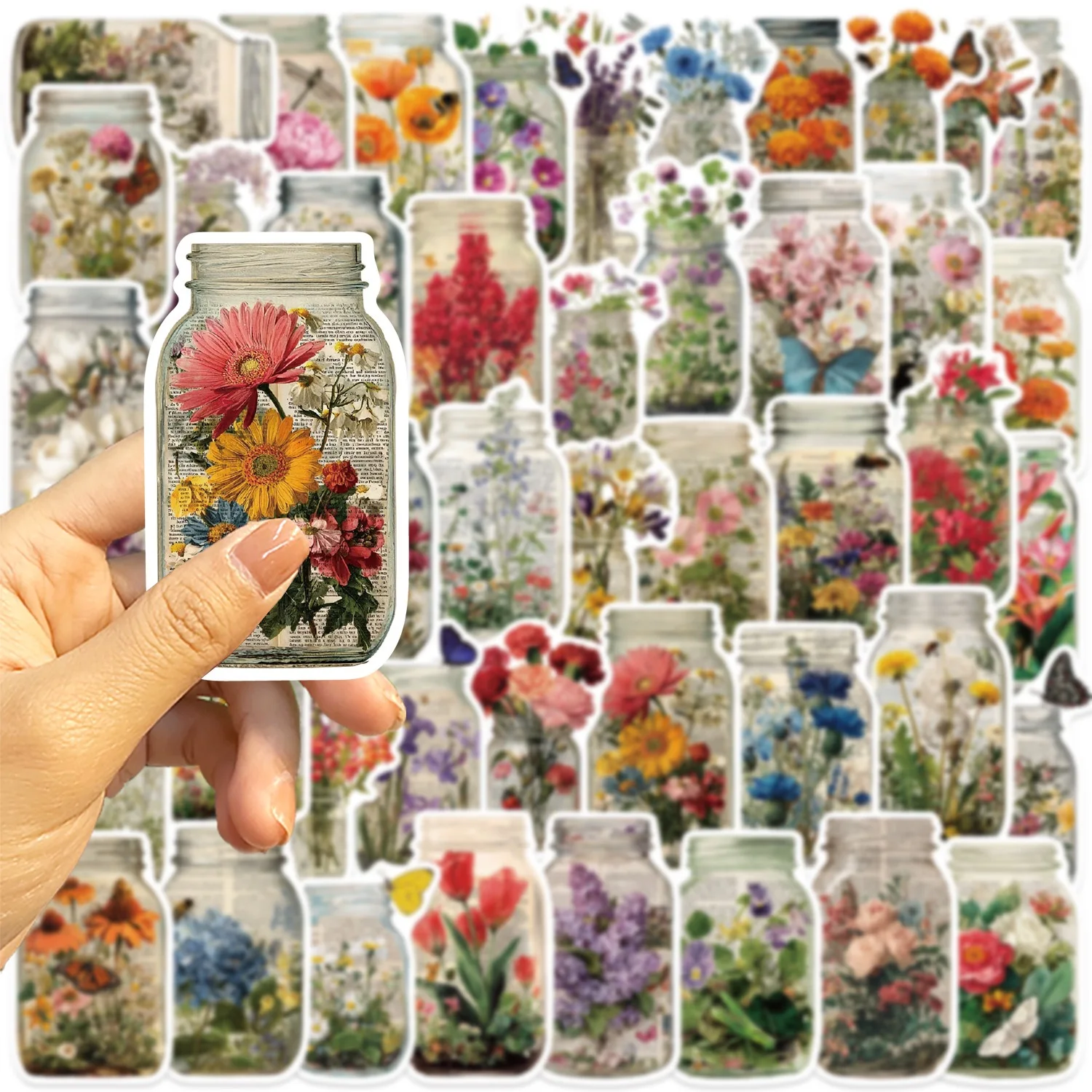 50pcs Vintage Bottle Flower St - Kids Toys Vintage ulasan dan harga