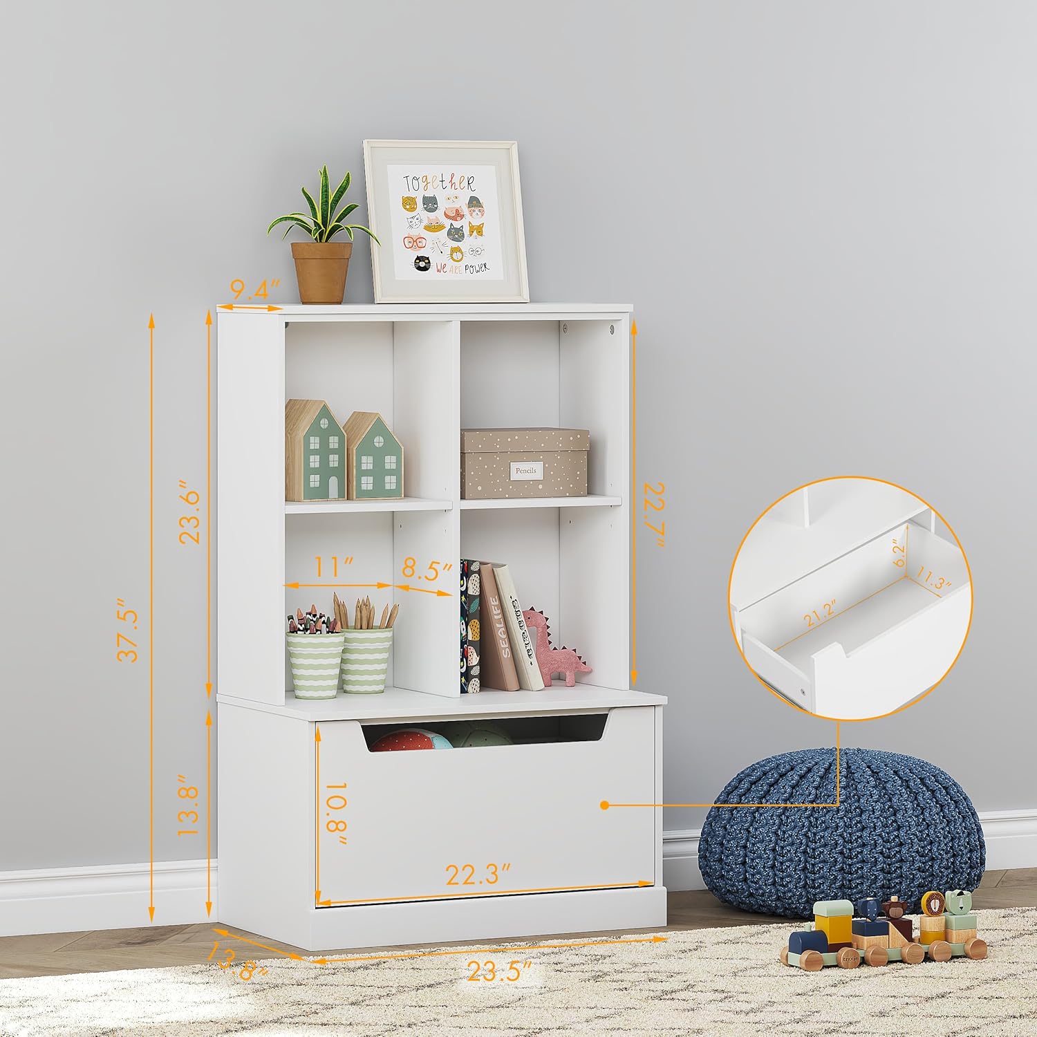Kids Bookshelf and Toy Storage - Kids Toys Drawers ulasan dan harga