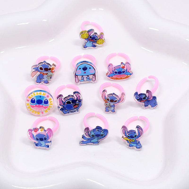 Stitch Acrylic Ring 10/20pcs K - Kids Toys Usa ulasan dan harga