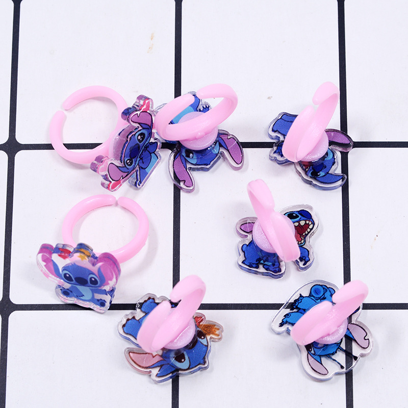 Stitch Acrylic Ring 10/20pcs K - Kids Toys Usa ulasan dan harga