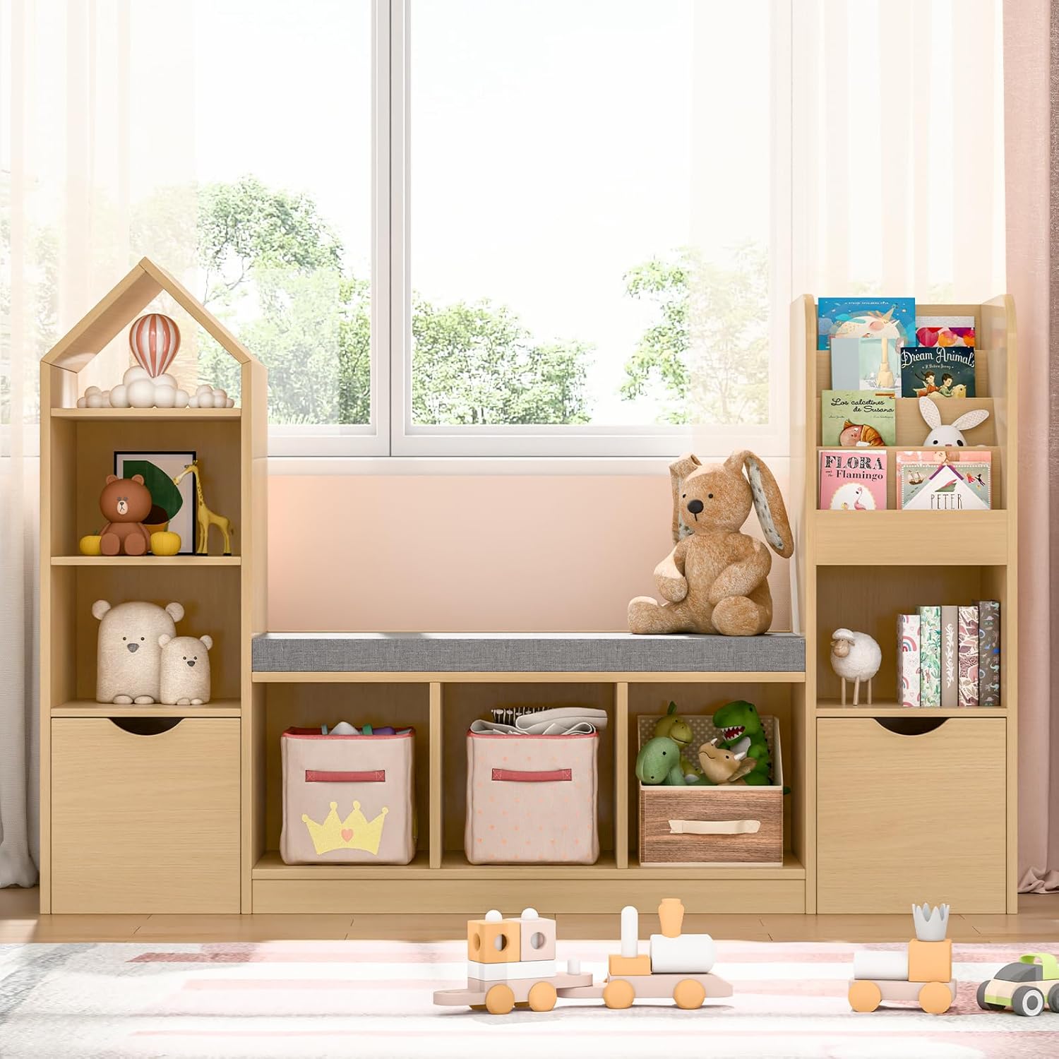 55.12’’Kids Bookshelf with Rea - Kids Toys Drawers ulasan dan harga