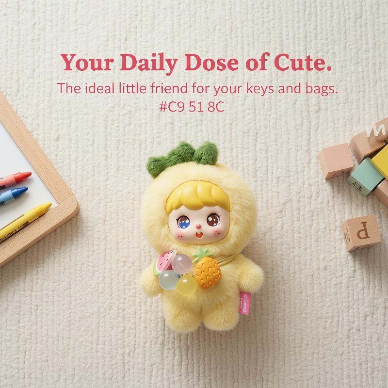 Cute Fruit Plush Doll Keychain - Kids Y Toys ulasan dan harga