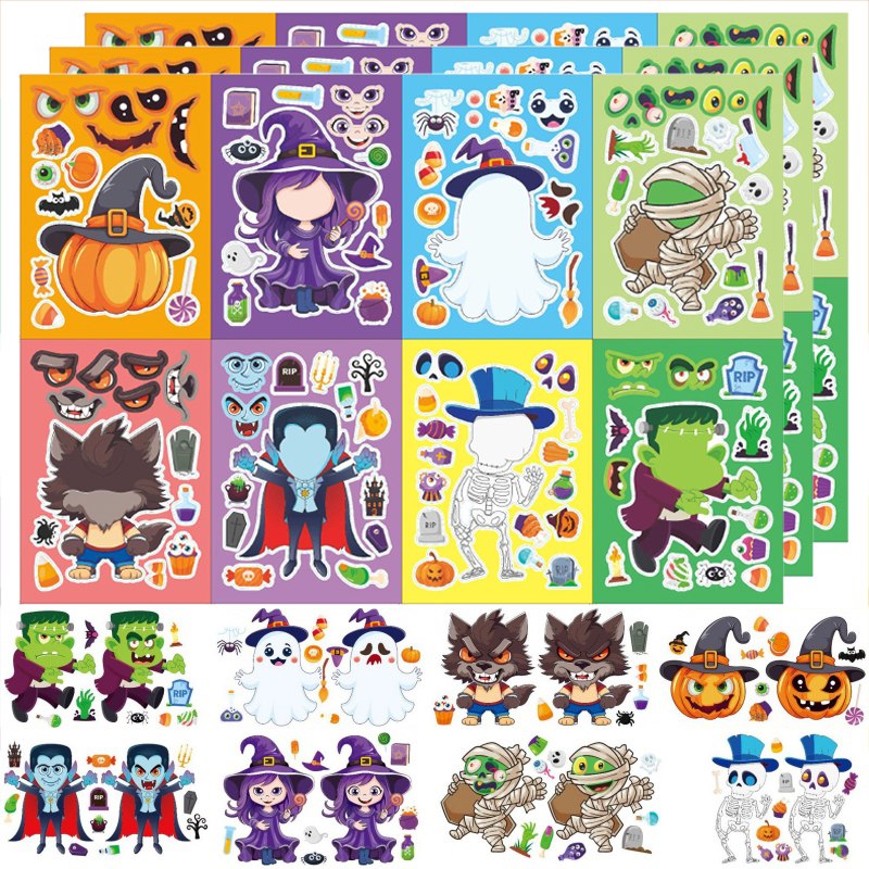 Halloween Party Games Stickers - Kids Zombie Toys ulasan dan harga