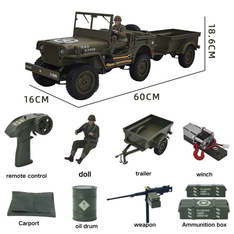 JJRC C8815 Rc car 1941 JEEP WI - Kids Toys Under $10 ulasan dan harga