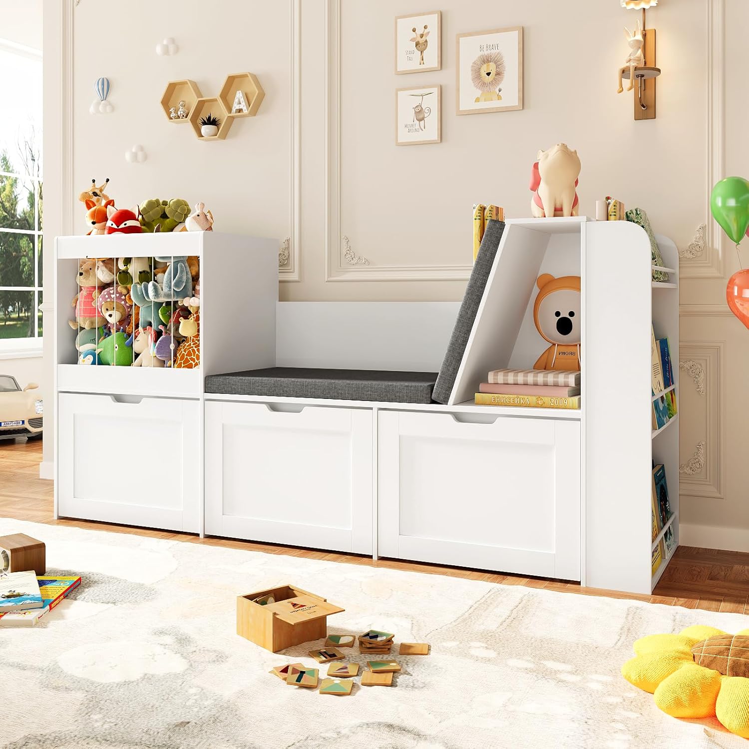 Kids Wooden Toy Storage Organi - Kids Toys Drawers ulasan dan harga