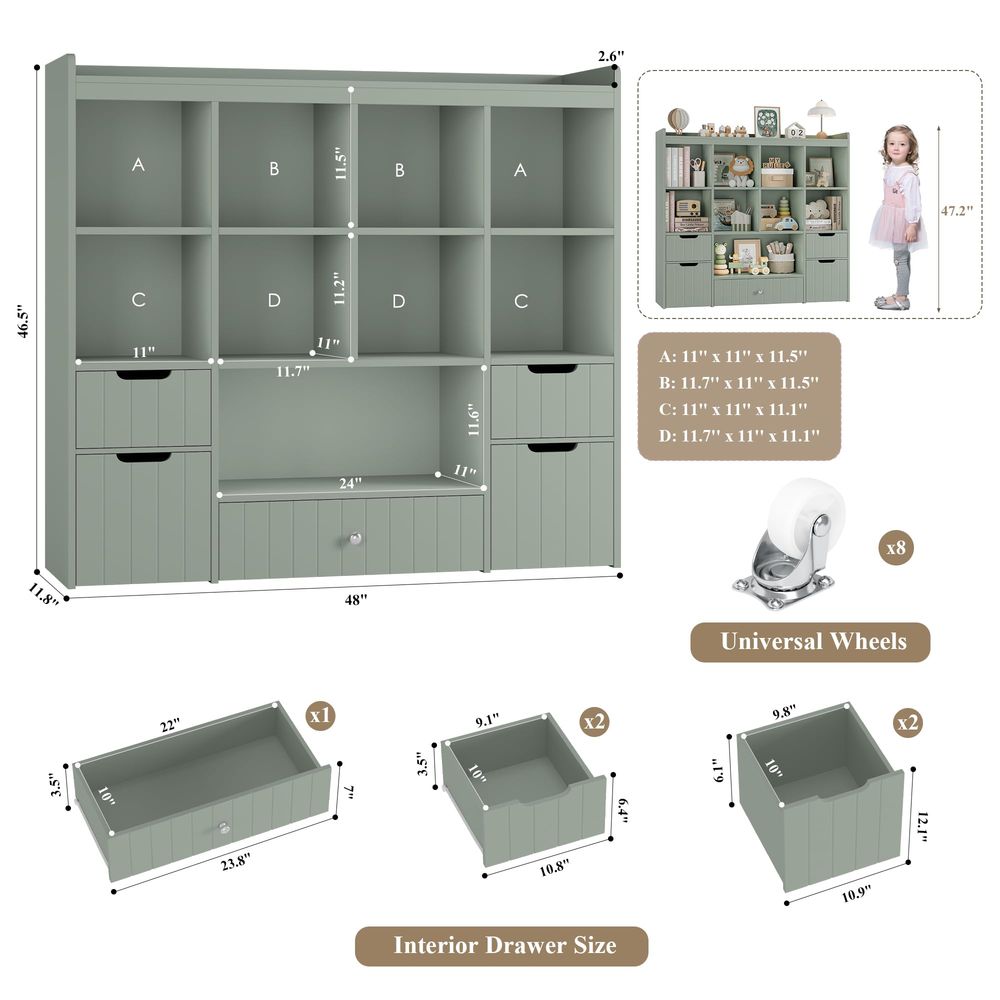 48 W Kids Toy Storage Organize - Kids Toys Drawers ulasan dan harga