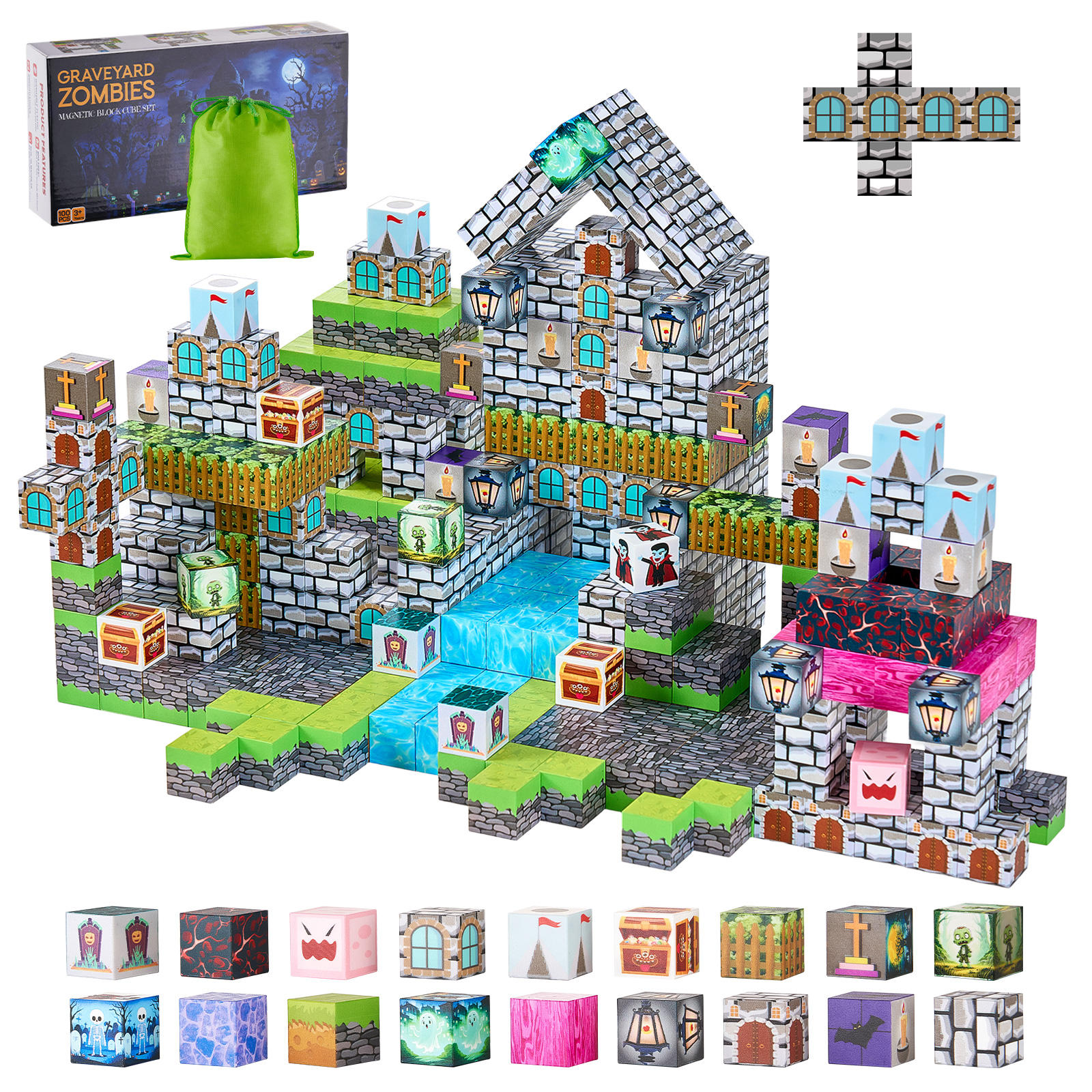 SucceBuy 100PCS Magnetic Block - Kids Zombie Toys ulasan dan harga