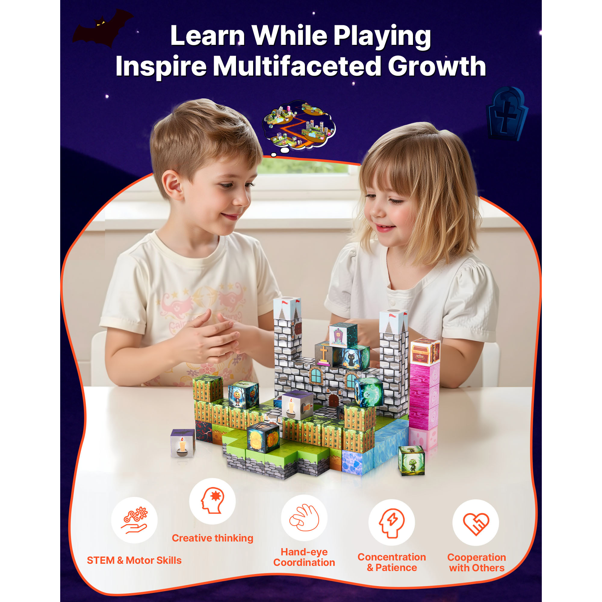SucceBuy 100PCS Magnetic Block - Kids Zombie Toys ulasan dan harga